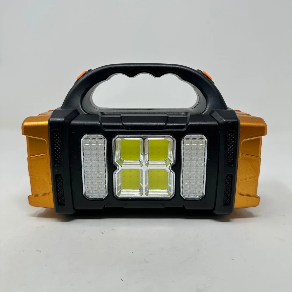 Portable Solar LED Flashlight Lantern USB Rechargeable Emergency Work Light 2pk